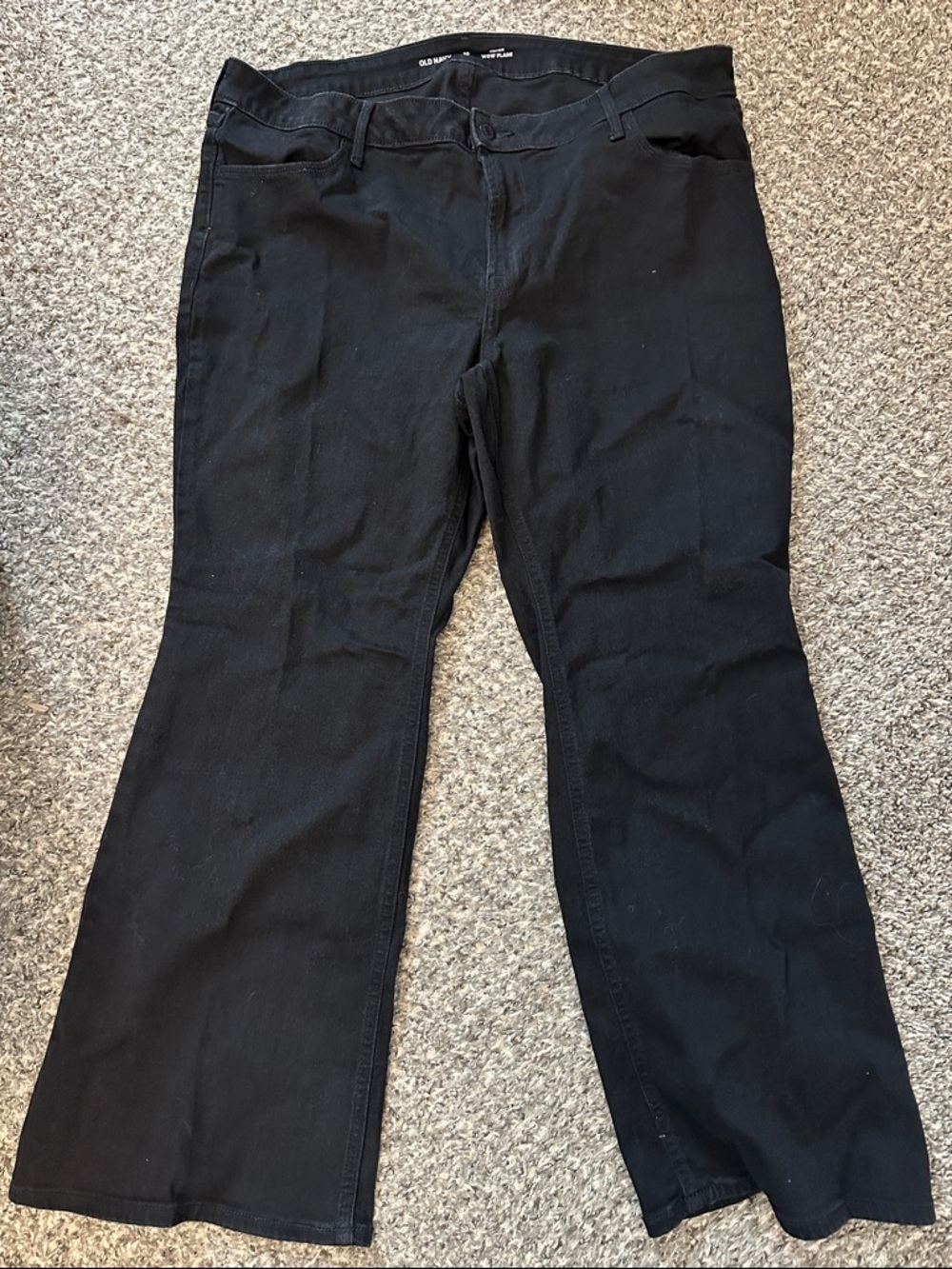 Old Navy Black High-Rise Wow Flare Jeans